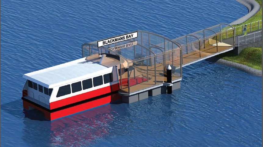 Graphic of commuter ferry terminal