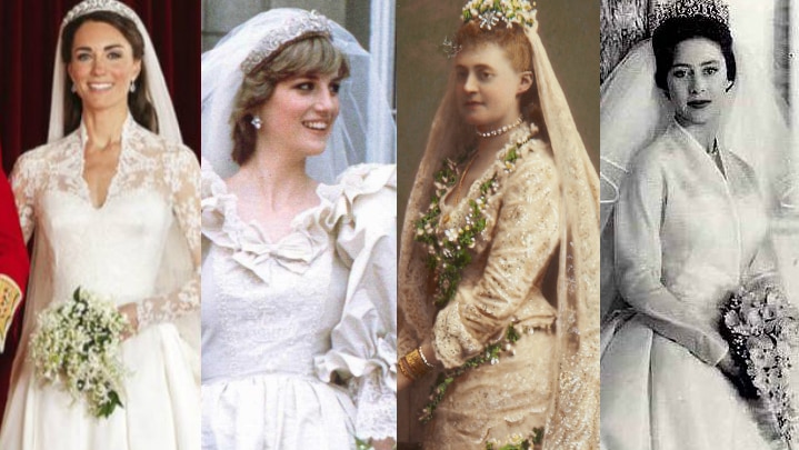 Four wedding dresses