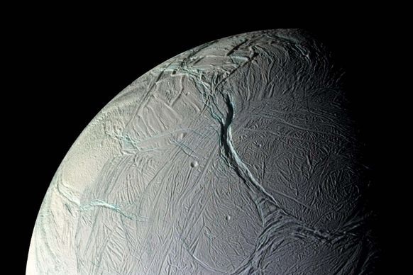One of Saturn's moons, Enceladus