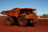 Truck hauls iron ore