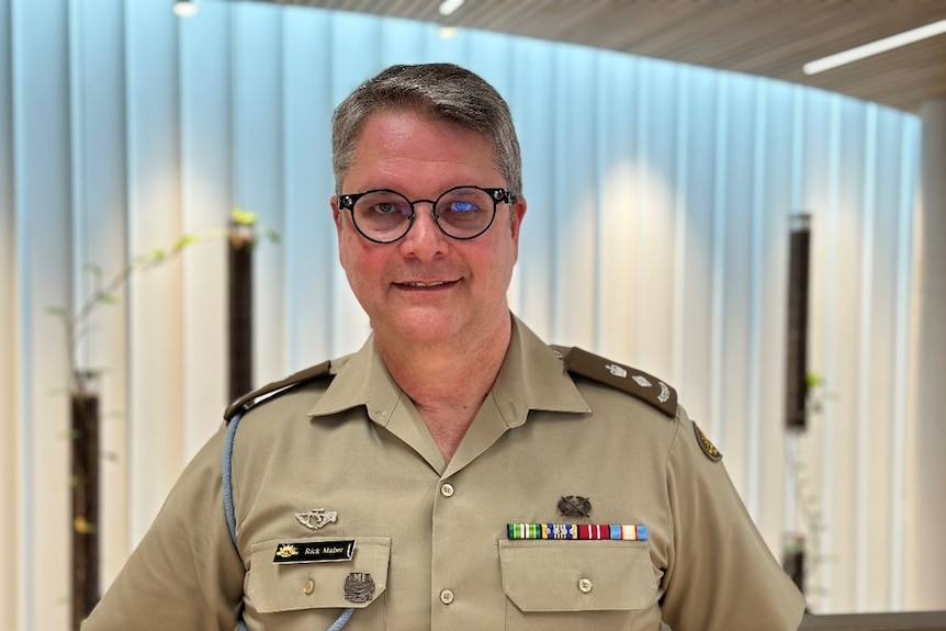 Lieutenant Colonel Rick Maher wearing his Australian Defence Force uniform