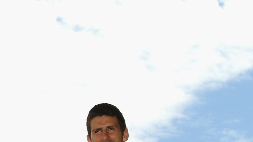 Djokovic poses for the cameras