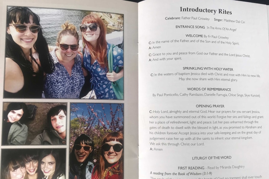 Funeral booklet with photos