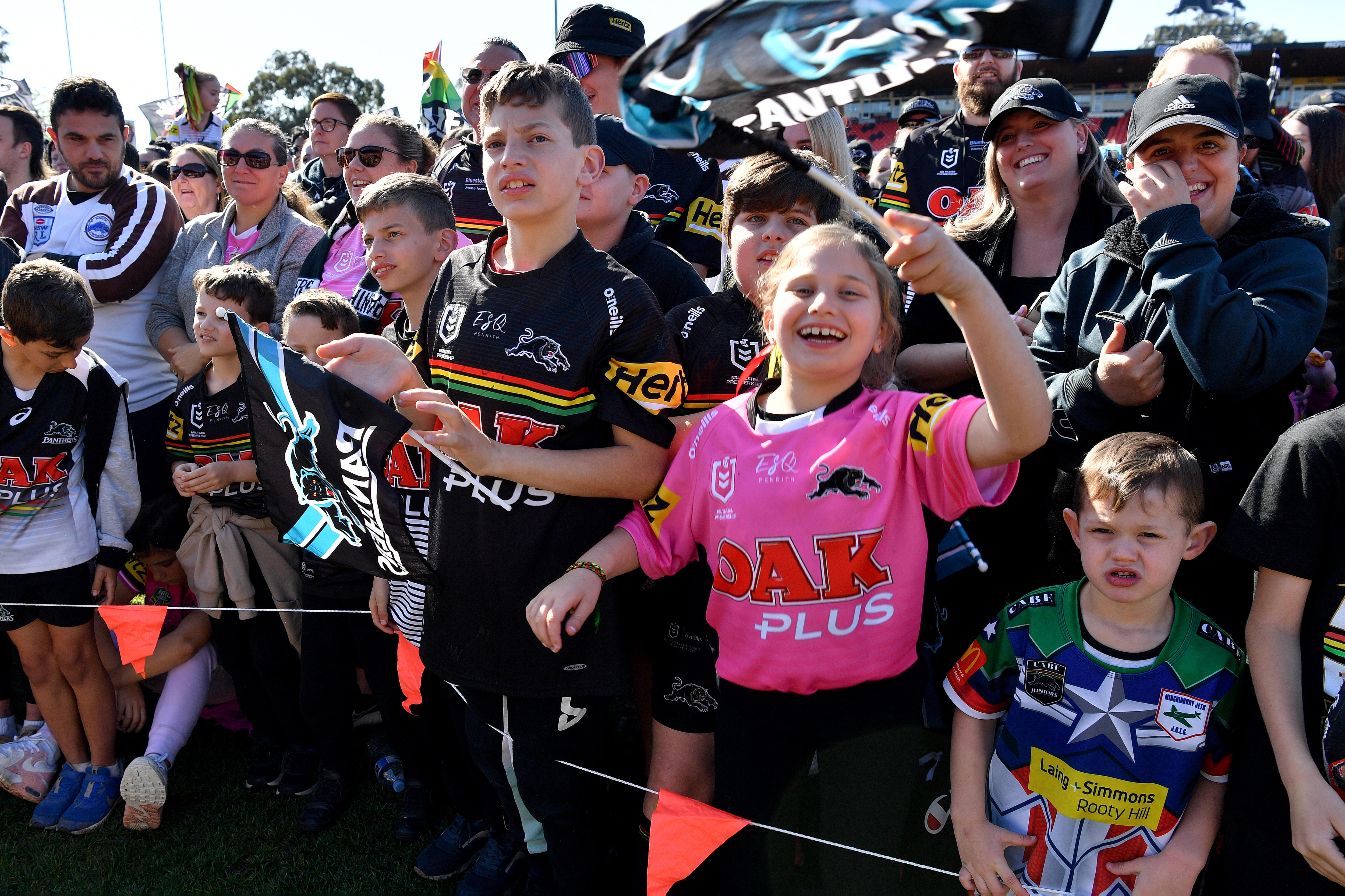 Penrith fans celebrate after second consecutive NRL grand final win by