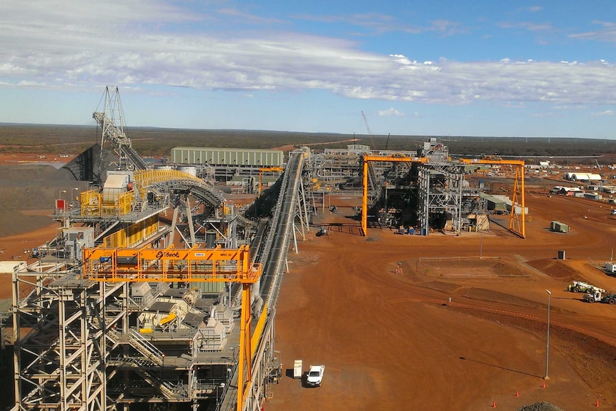 Aerial photo of the Karara mine site.