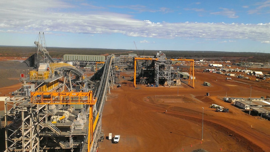 Aerial photo of the Karara mine site.