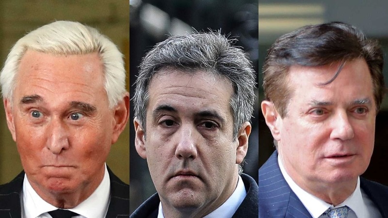 Composite Image of Paul Manafort, Roger Stone and Michael Cohen