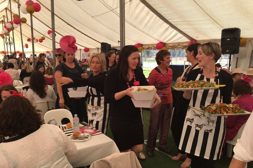 Lunch is served at Weengallon's annual Pink Ladies Day