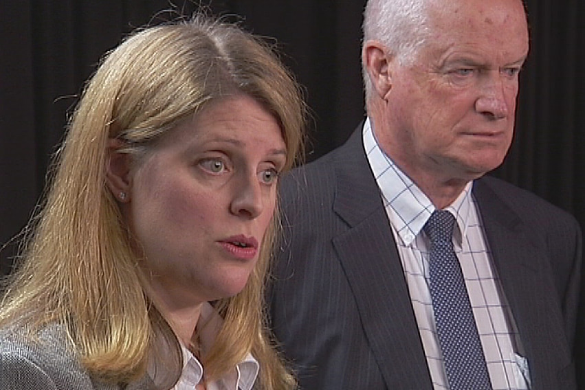 Chloe Fox and Transport CEO Rod Hook announce Transfield will lose routes