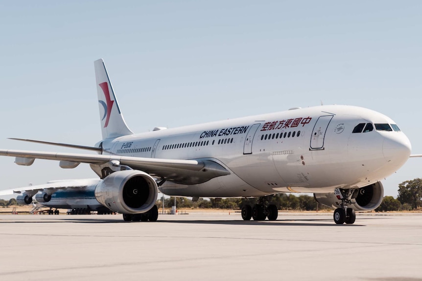 A China Eastern plane on the tarmac.