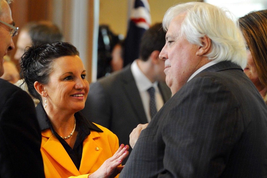 Jacqui Lambie and Clive Palmer