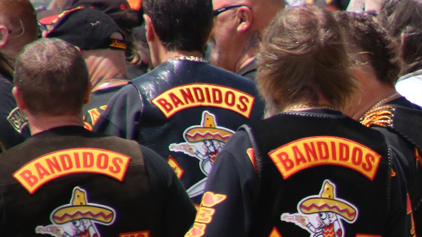 Bandidos members in northern Tasmania, November 2017.