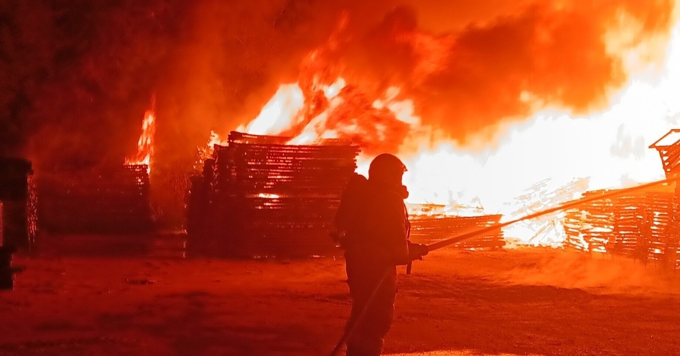 Firefighters worked to contain the blaze for around three hours at the Little Street site.