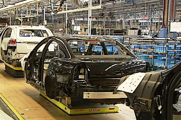 A car production line at the Holden Elizabeth plant in Adelaide. What do we lose if Australia's car industry collapses?