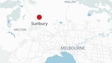 A map showing Melbourne and Sunbury