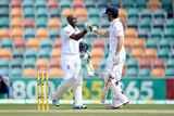 England openers Carberry and Cook celebrate centuries against Australia A