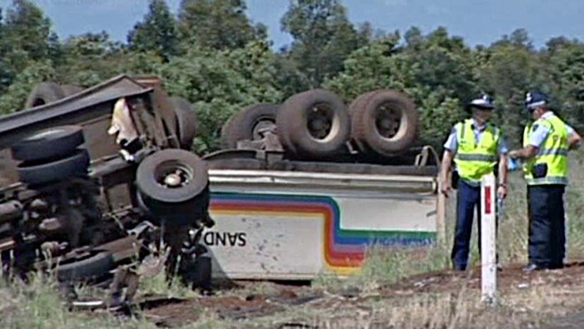 The scene of the fatal car crash in Penshurst, in Victoria's west, November 12, 2011.