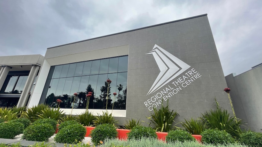 The front exterior of the Dubbo Regional Theatre and Convention Centre