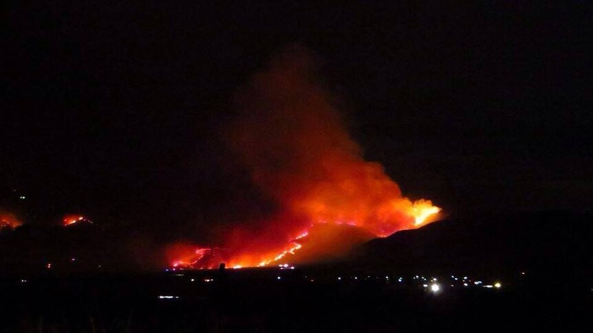 Intense flames of Bangor fire