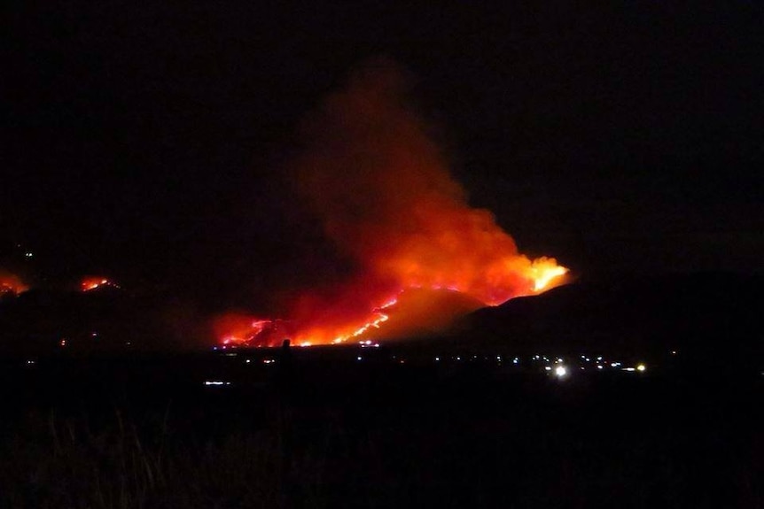 Intense flames of Bangor fire