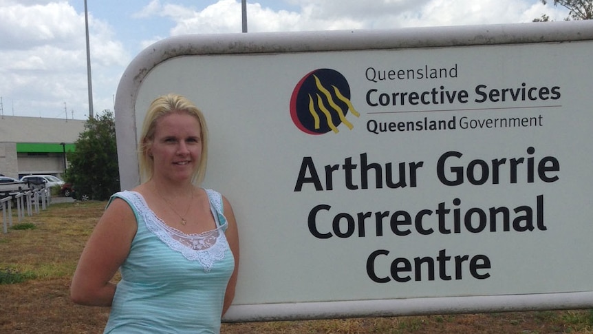 Tracy Carew outside the prison she says no longer allows her to visit her husband.