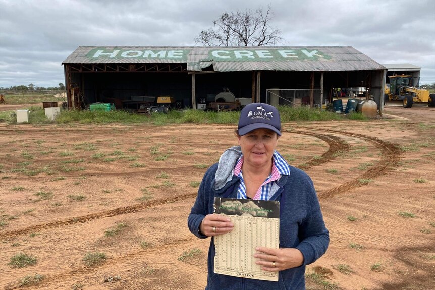 Grazier Marcelle Chandler with rainfall records