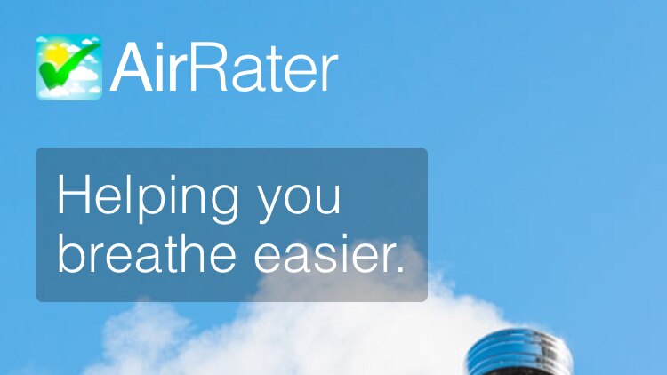 Screen grab of AirRater app