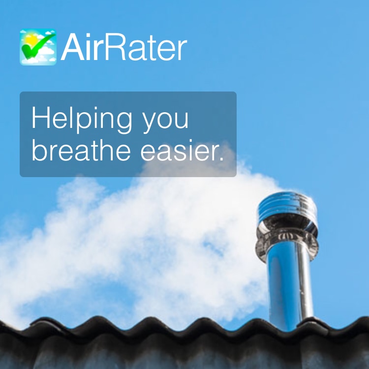 Screen grab of AirRater app