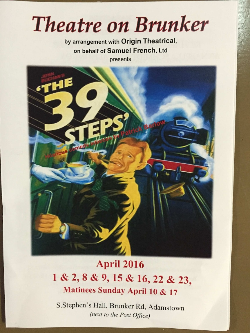 Theatre flyer of play 39 Steps.
