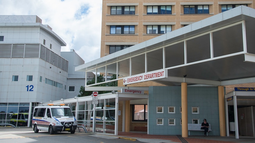 Outside the Canberra Hospital emergency department