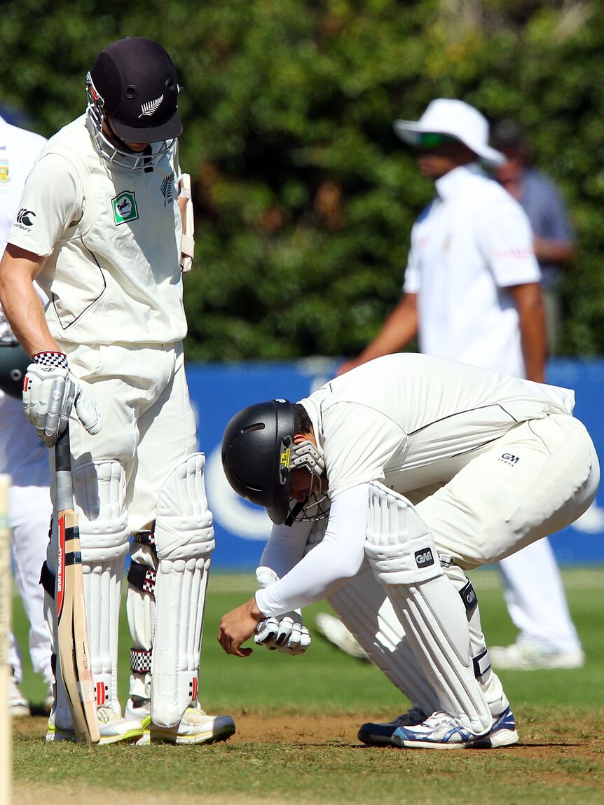 Ross Taylor broke his arm trying to fend off a Morne Morkel bouncer.