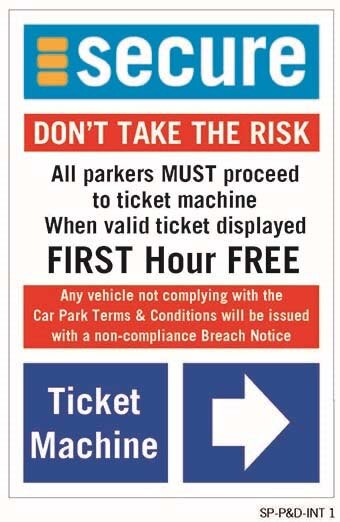 Sign used at Secure Parking sites that set the rules of the carpark.