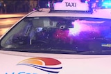 Bullet hole into the front windscreen of a taxi on Queensland's Gold Coast on June 11, 2013