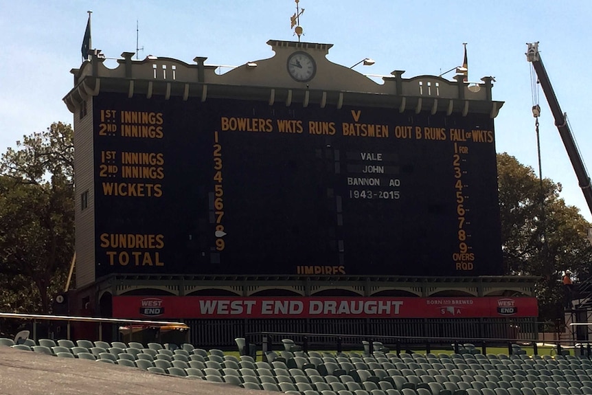 Tribute at Adelaide Oval for John Bannon