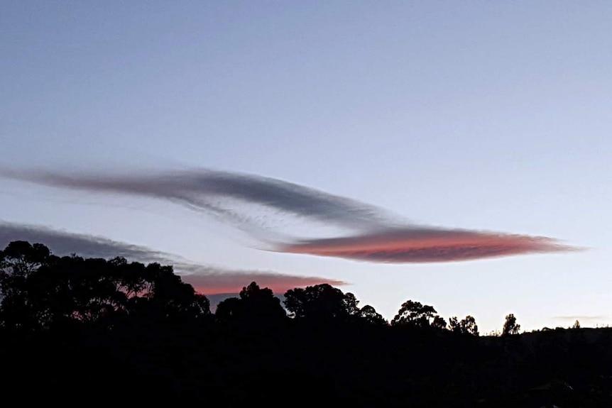 Lenticular clouds at Huonville