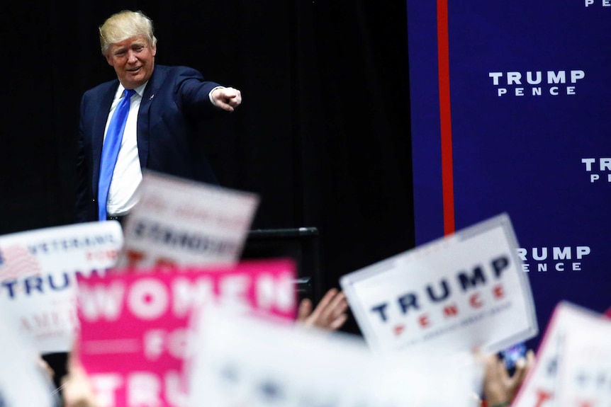 Donald Trump at an Iowa rally