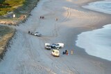 Emergency services personnel gather at South Ballina beach