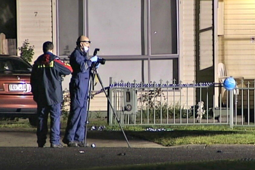 Police at scene of Geelong stabbing