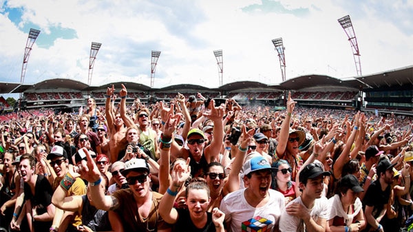 Music fans at a Gold Coast Big Day Out in 2014.