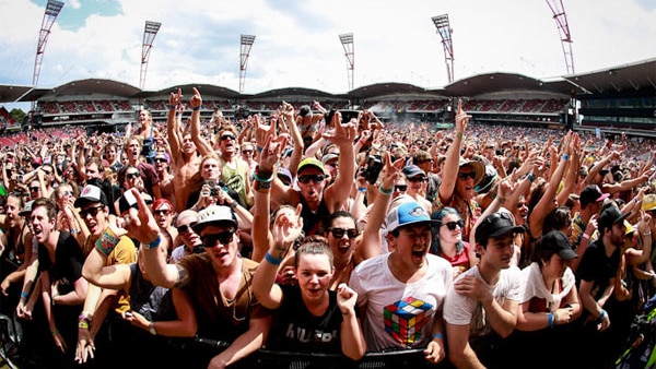 Music fans at a Gold Coast Big Day Out in 2014.