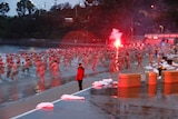 Nude swimmers at Dark Mofo annual swim