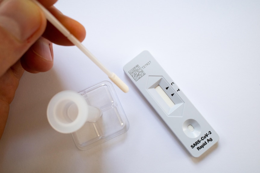 Generic pic of rapid antigen test for COVID