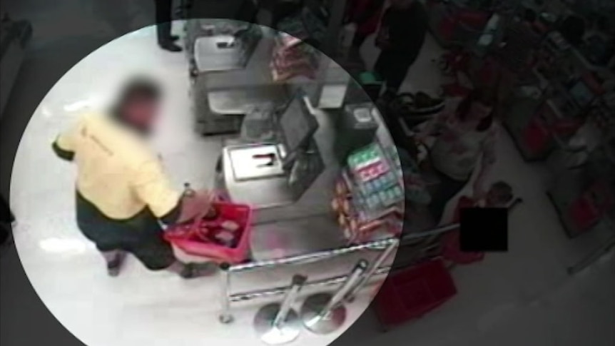 CCTV footage shows customers failing to pay for items at self-service checkouts