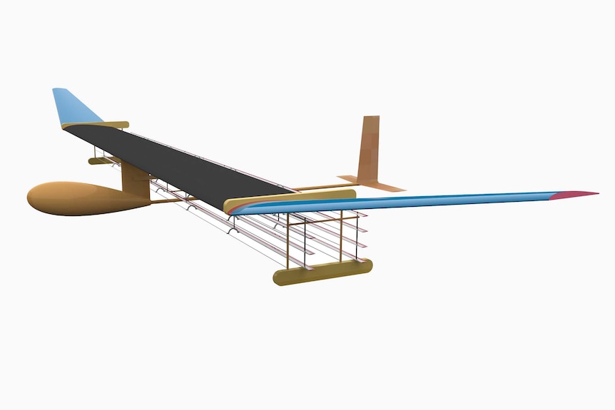 CAD illustration of the prototype plane