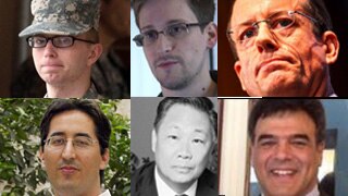 Edward Snowden, John Kiriakou, Bradley Manning, Thomas Drake, Stephen Kim, Shamai Leibowitz  custom 320 x 180