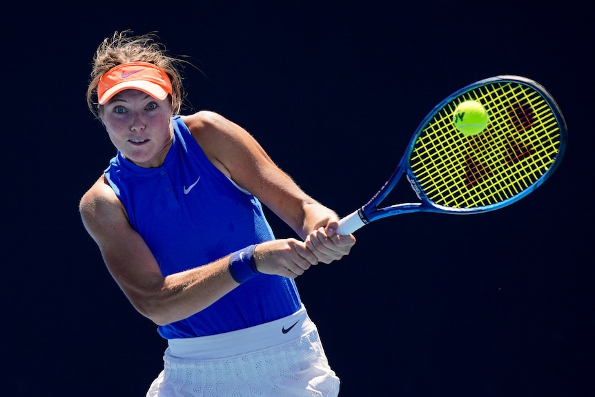 Olivia Gadecki of Australia is seen during the Day 1 of the Gippsland Trophy - WTA 500 at Melbourne Park, in Melbourne.