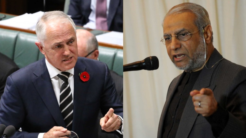 Composite image of Prime Minister Malcolm Turnbull and Grand Mufti Dr Ibrahim Abu Mohammed