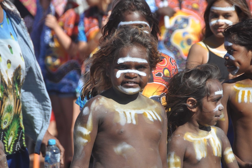 A little girl at Freedom Day celebrations.