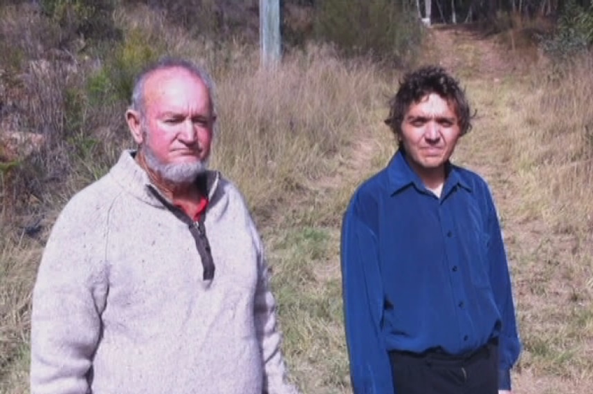Bill Lynam and his son Joshua at Stanthorpe on Qld's Granite Belt on June 16, 2013
