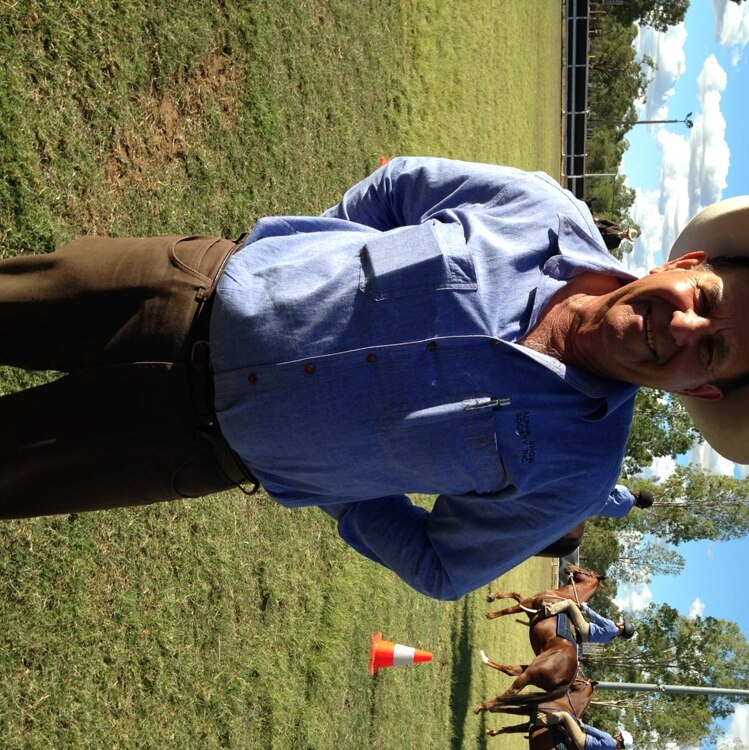 Keith Bettridge stands in the main area at the Alpha Showgrounds in Central Queensland.